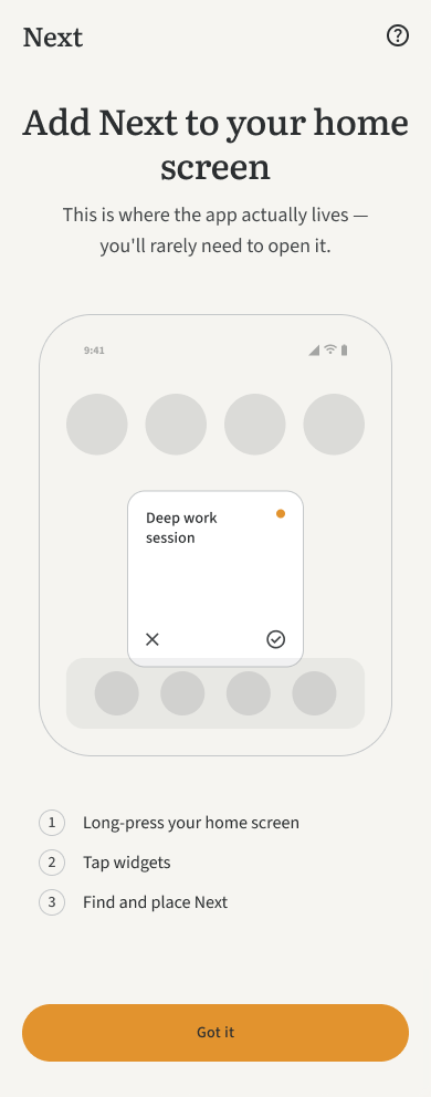 Add Widget