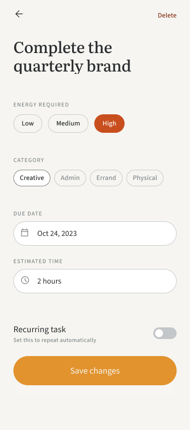 Task Detail